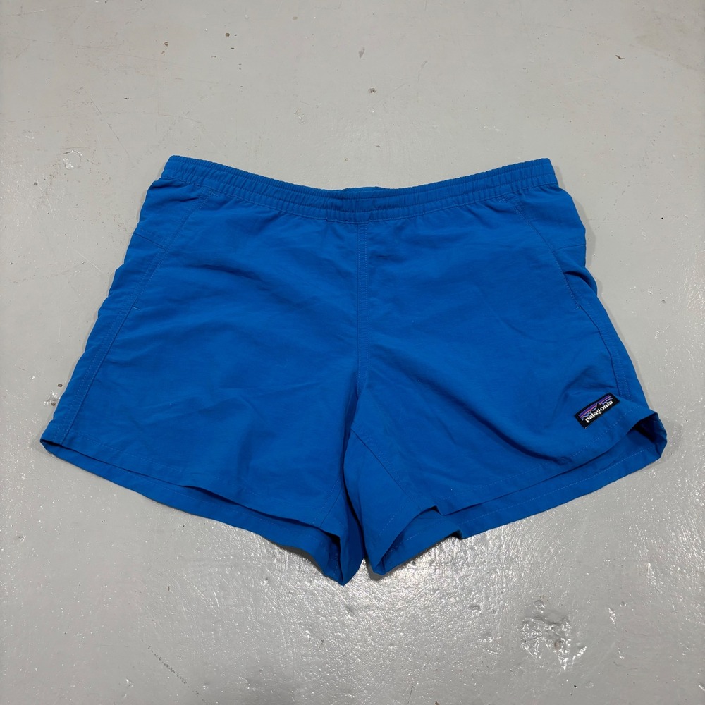 Patagonia Baggies Shorts Blue Nylon Elastic Waist Pockets XS